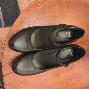 Camper black Mary jane leather rubber heels 40